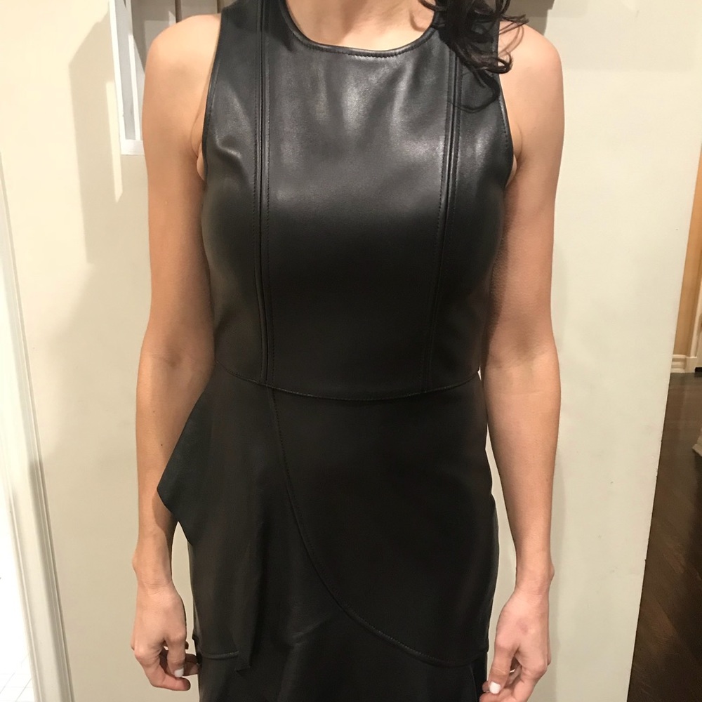 leather parker dress